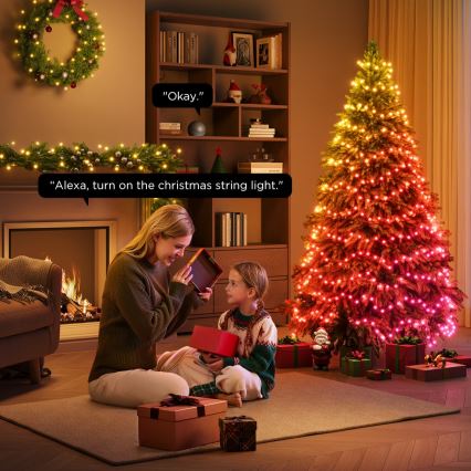 Govee - LED RGBICW Buiten Kerst lichtsnoer 2700-6500K 20m Wi-Fi Matter IP66