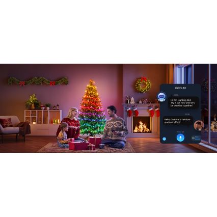 Govee - LED RGBICW Buiten Kerst lichtsnoer 2700-6500K 20m Wi-Fi Matter IP66