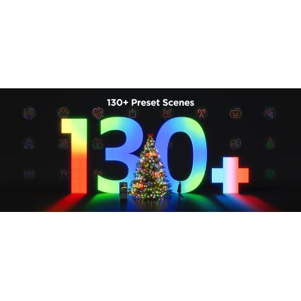 Govee - LED RGBICW Buiten Kerst lichtsnoer 2700-6500K 20m Wi-Fi Matter IP66