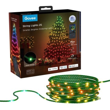Govee - LED RGBICW Buiten kerstverlichting 2700-6500K 20m Wi-Fi Matter IP65