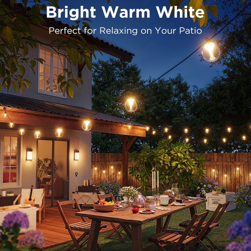 Govee - LED RGBICW Dimbaar buitenshuis Decoratieve lichtsnoer LED/24W/230V IP67 2700-6500K Wi-Fi