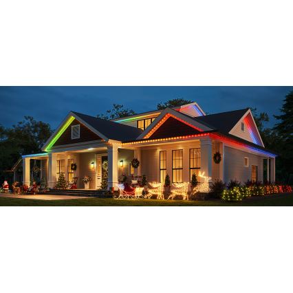 Govee - LED RGBICW guirlande lumineuse de Noël extérieure 2700-6500K 20m Wi-Fi Matter IP65