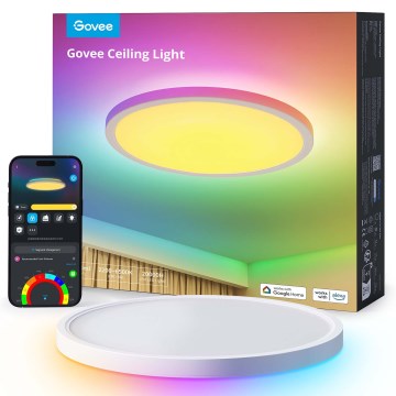 Govee - LED RGBICWW dimbare plafondlamp LED/29W/230V Ø 30 cm Matter, Wi‑Fi
