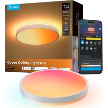 Govee - LED RGBICWW Dimbare plafondlamp LED/55W/230V Ø 46 cm Matter Wi-Fi