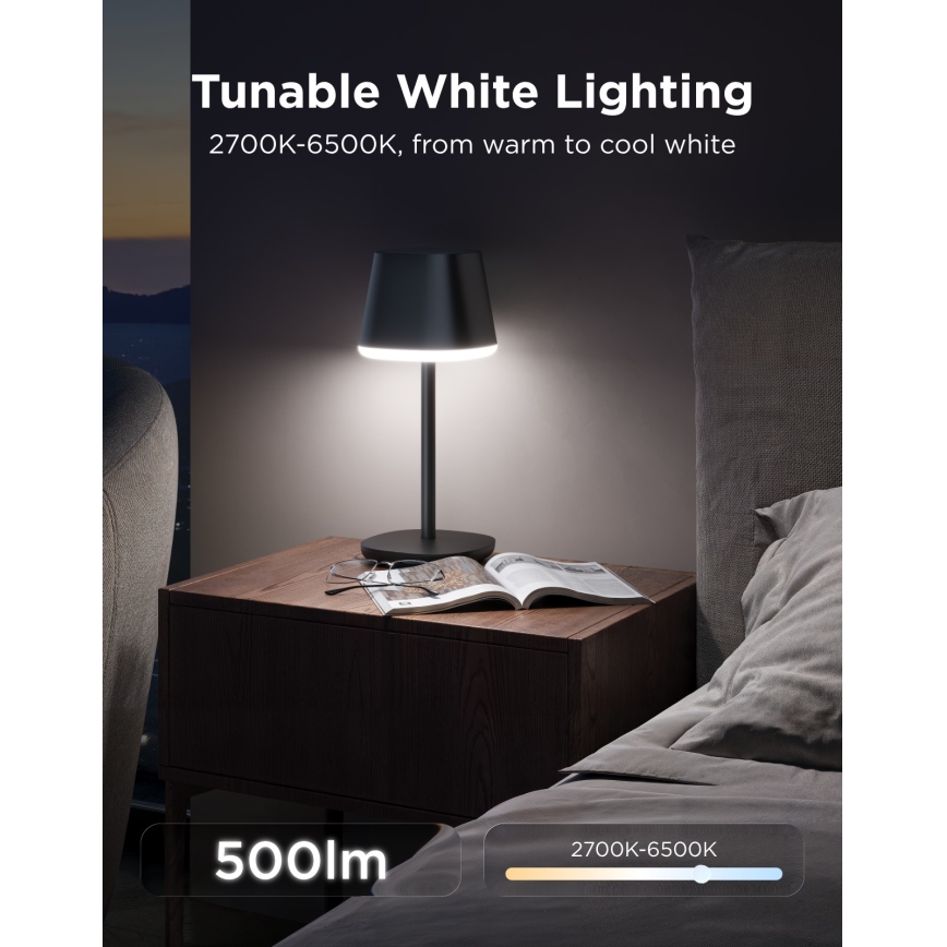 Govee - LED RGBICWW Lampe de table à intensité réglable CLASSIC MATTER LED/10W/5V 4800mAh Wi-Fi