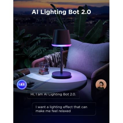 Govee - LED RGBICWW Lampe de table à intensité réglable CLASSIC MATTER LED/10W/5V 4800mAh Wi-Fi
