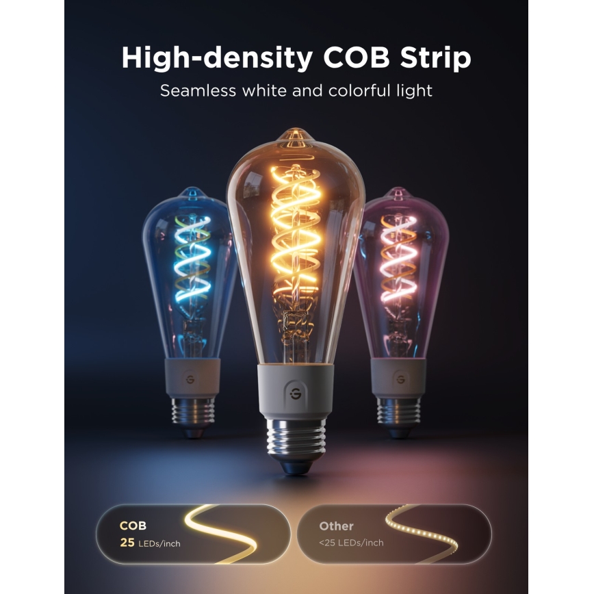 Govee - LED RGBWW dimbare lamp Smart MATTER ST64 E27/5W/230V 2700-6500K Wi-Fi