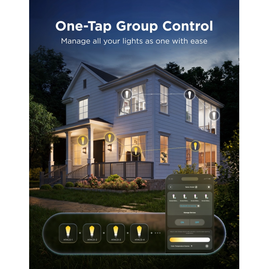 Govee - LED RGBWW dimbare lamp Smart MATTER ST64 E27/5W/230V 2700-6500K Wi-Fi