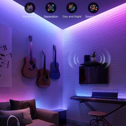 Govee - LED RGBWWIC Dimbaar verlenging strip Strip Lamp 2 Pro 1m Wi-Fi Matter