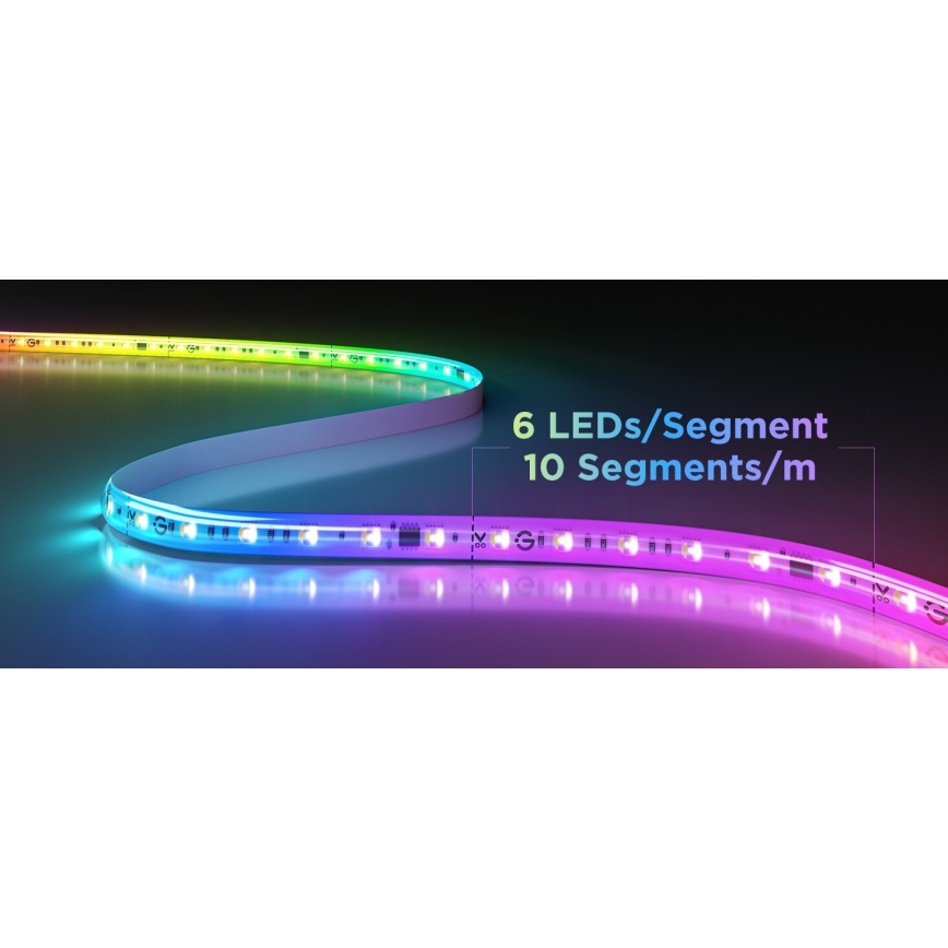 Govee - LED RGBWWIC Dimbare strip Strip Lamp 2 Pro 5m Wi-Fi Matter