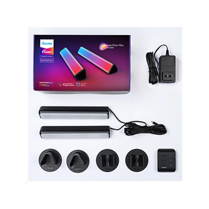 Govee - LOT 2x Flow Plus SMART LED TV & Gaming - RGBICWW Wi-Fi