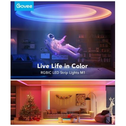 Govee - M1 PRO PREMIUM Smart RGBICW+ ruban LED 5m Wi-Fi