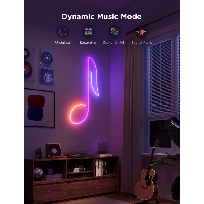 Govee - Neon 2 MATTER buigzaam LED Strip 3m RGBIC Wi-Fi IP67