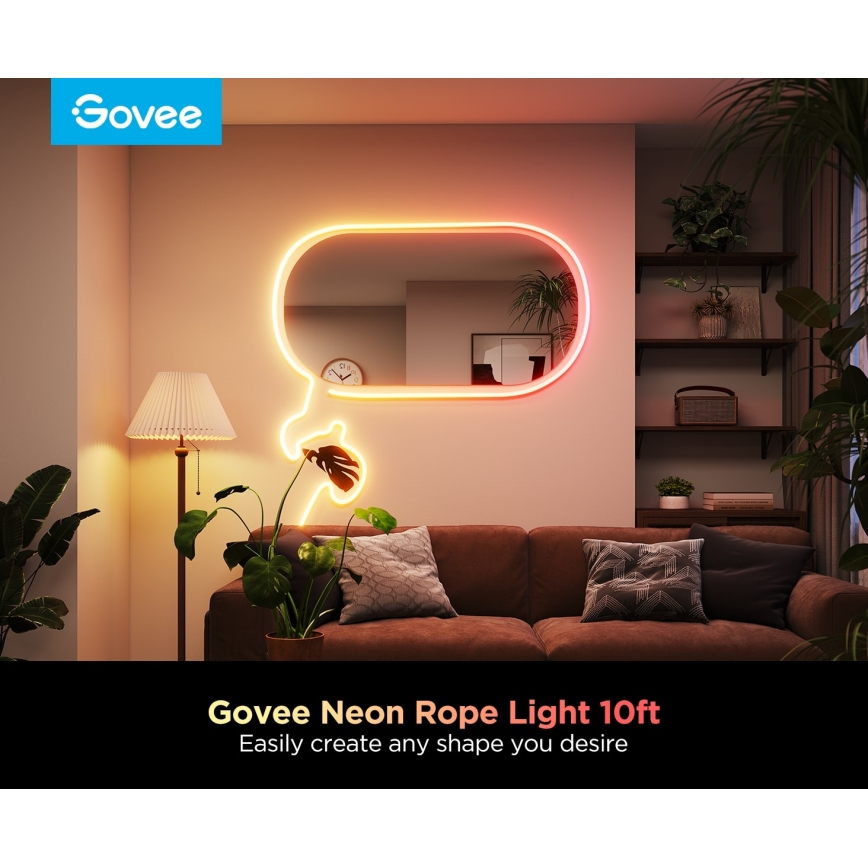 Govee - Neon 2 MATTER buigzaam LED Strip 3m RGBIC Wi-Fi IP67