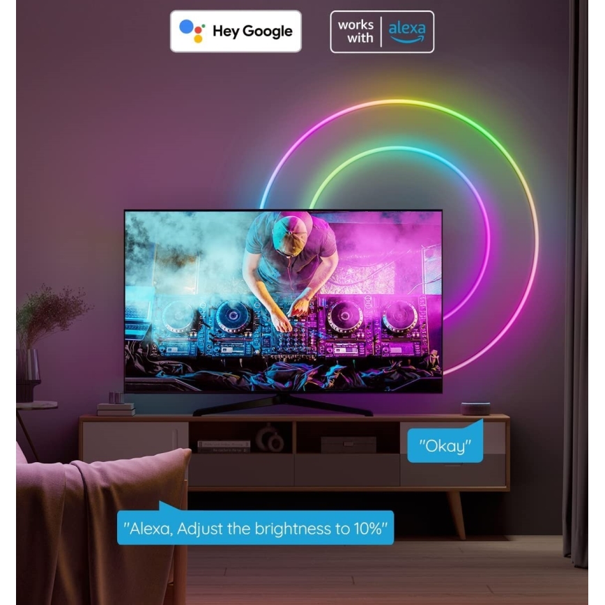 Govee - Neon SMART buigzaam LED Strip RGBIC 2m Wi-Fi IP67