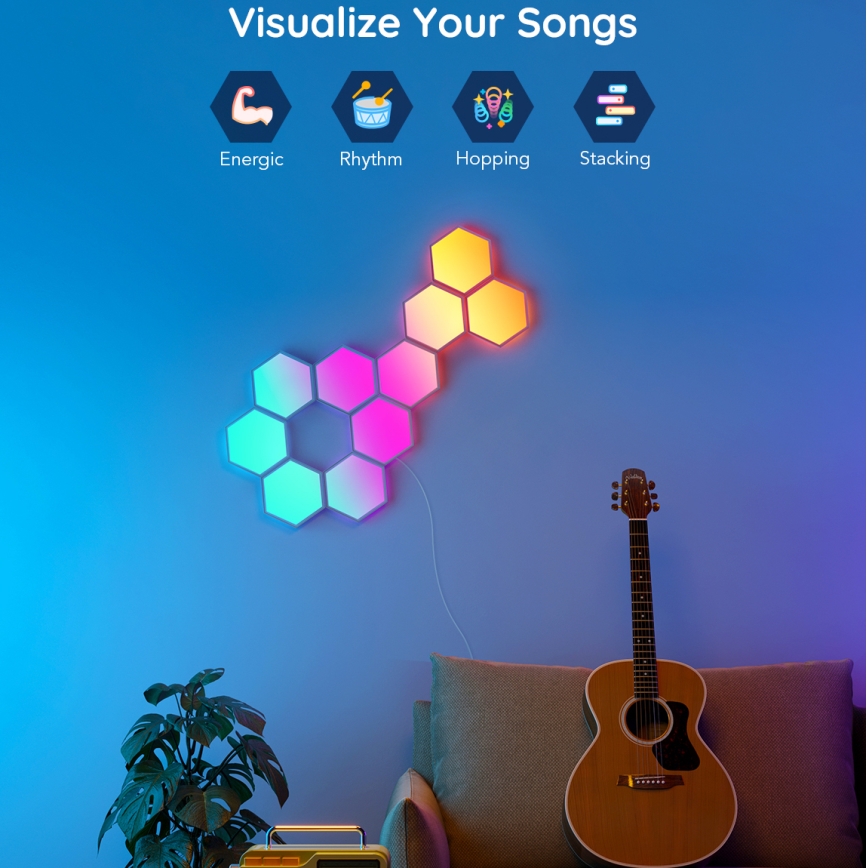 Govee - Kit de rallonge 2x Panneau à intensité variable RGB LED/7,2W/230V Wi-Fi