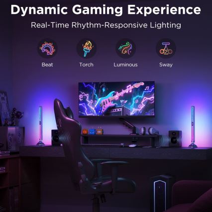 Govee - Panneaux lumineux intelligents RGBIC Gaming Pro (Matter, Wi-Fi)