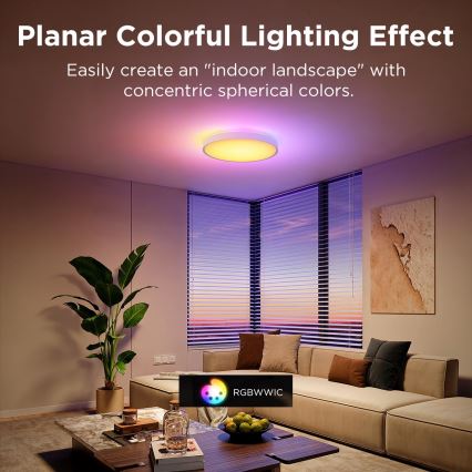 Govee - Plafonnier à intensité variable RGBIC LED/49W/230V 2700-6500K Wi-Fi d. 38 cm