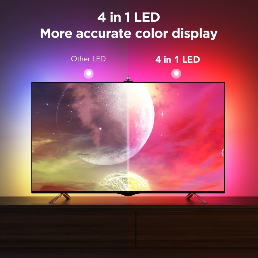 Govee - Rétroéclairage Backlight 3S Netflix TV 55-65" SMART LED RGBICW Wi-Fi + Télécommande