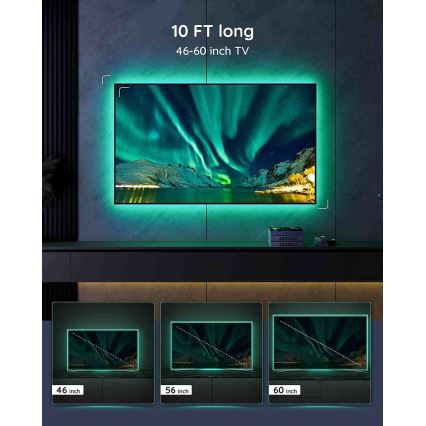 Govee - Rétroéclairage TV 46-60 SMART LED RGB + télécommande