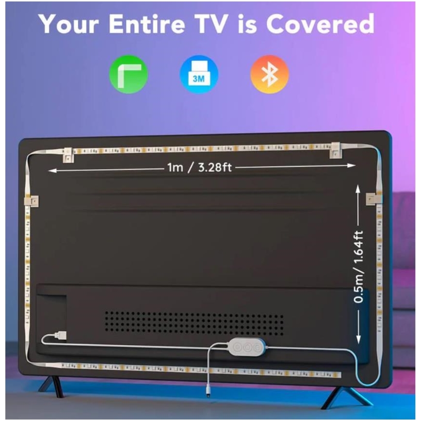Govee - Rétroéclairage TV 46-60 SMART LED RGB + télécommande