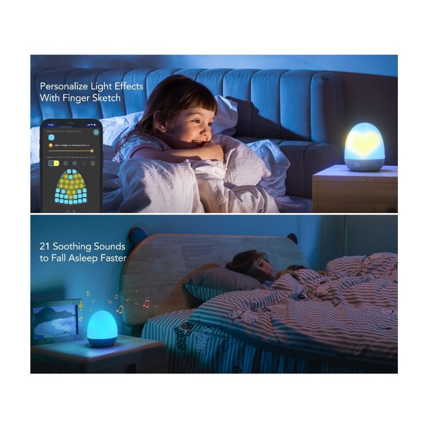 Govee - RGBIC Slimme LED Nachtlamp met Speaker en Wi-Fi