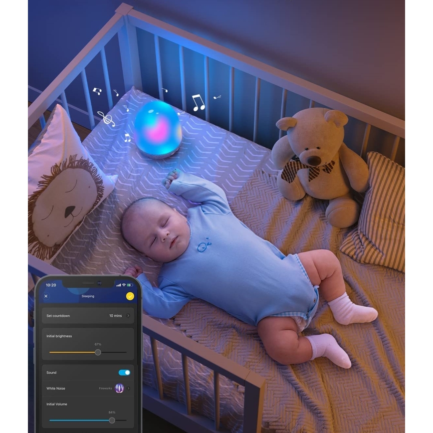 Govee - RGBIC Slimme LED Nachtlamp met Speaker en Wi-Fi