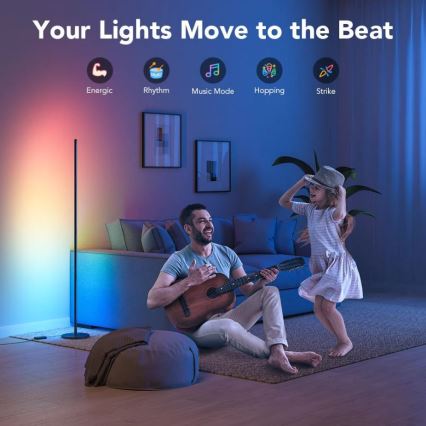 Govee - RGBICW Smart Hoek Floor Lamp Wi-Fi
