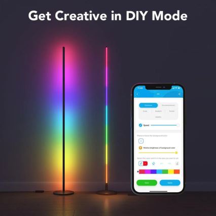 Govee - RGBICW Smart Hoek Floor Lamp Wi-Fi