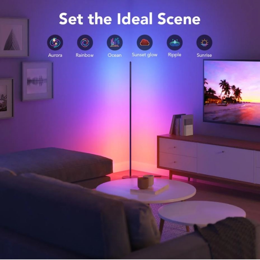 Govee - RGBICW Smart Hoek Floor Lamp Wi-Fi