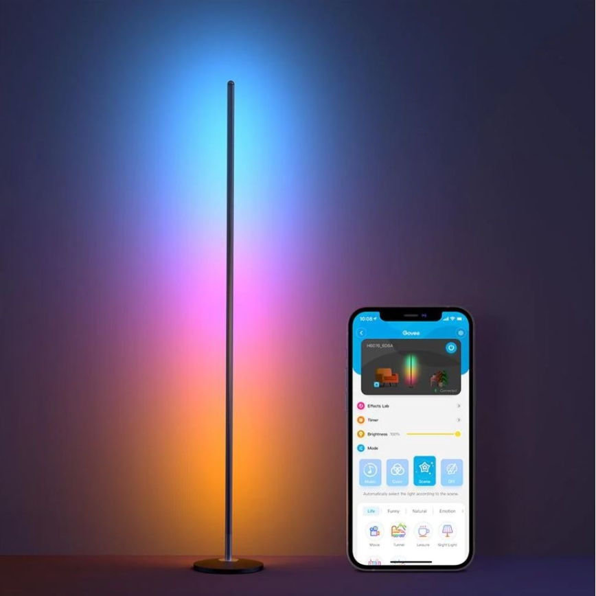 Govee - RGBICW Smart Hoek Floor Lamp Wi-Fi