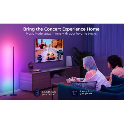 Govee - RGBICW Smart Hoek Floor Lamp Wi-Fi