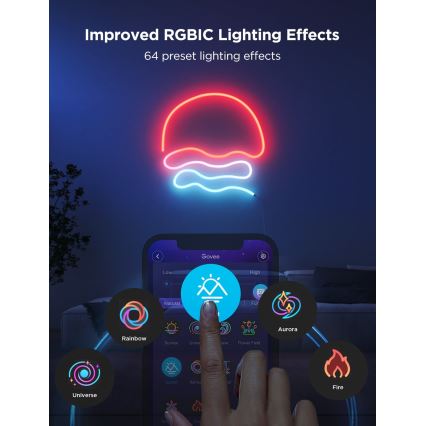 Govee - Ruban LED pliable Neon 2 MATTER 5m RGBIC Wi-Fi IP67