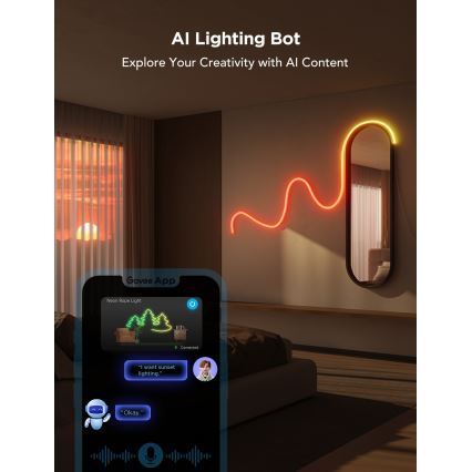 Govee - Ruban LED pliable Neon 2 MATTER 5m RGBIC Wi-Fi IP67