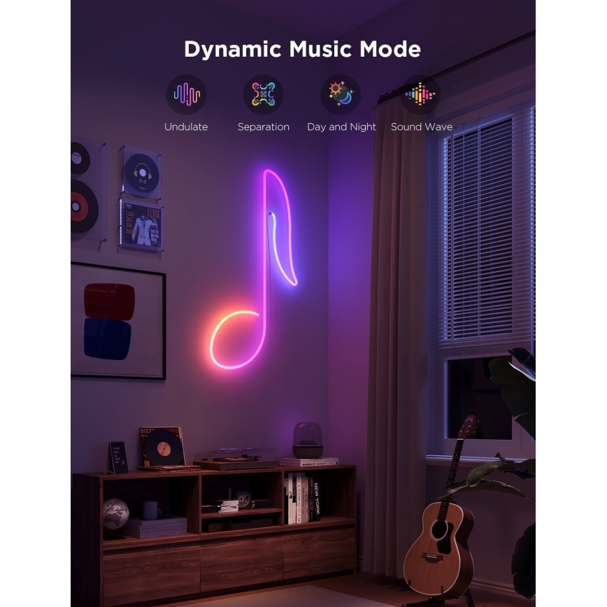 Govee - Ruban LED pliable Neon 2 MATTER 5m RGBIC Wi-Fi IP67