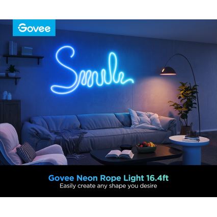 Govee - Ruban LED pliable Neon 2 MATTER 5m RGBIC Wi-Fi IP67