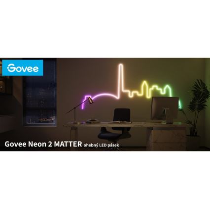 Govee - Ruban LED pliable Neon 2 MATTER 5m RGBIC Wi-Fi IP67