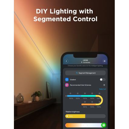Govee - Ruban LED suspendu RGBICWW 36W/24V 4 m Skyline Matter Wi-Fi