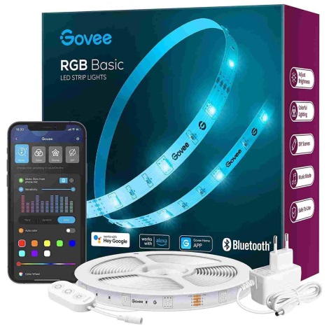 GOVEE RGBIC RUBAN LED 5m, Bande WiFi Bluetooth Multicolore
