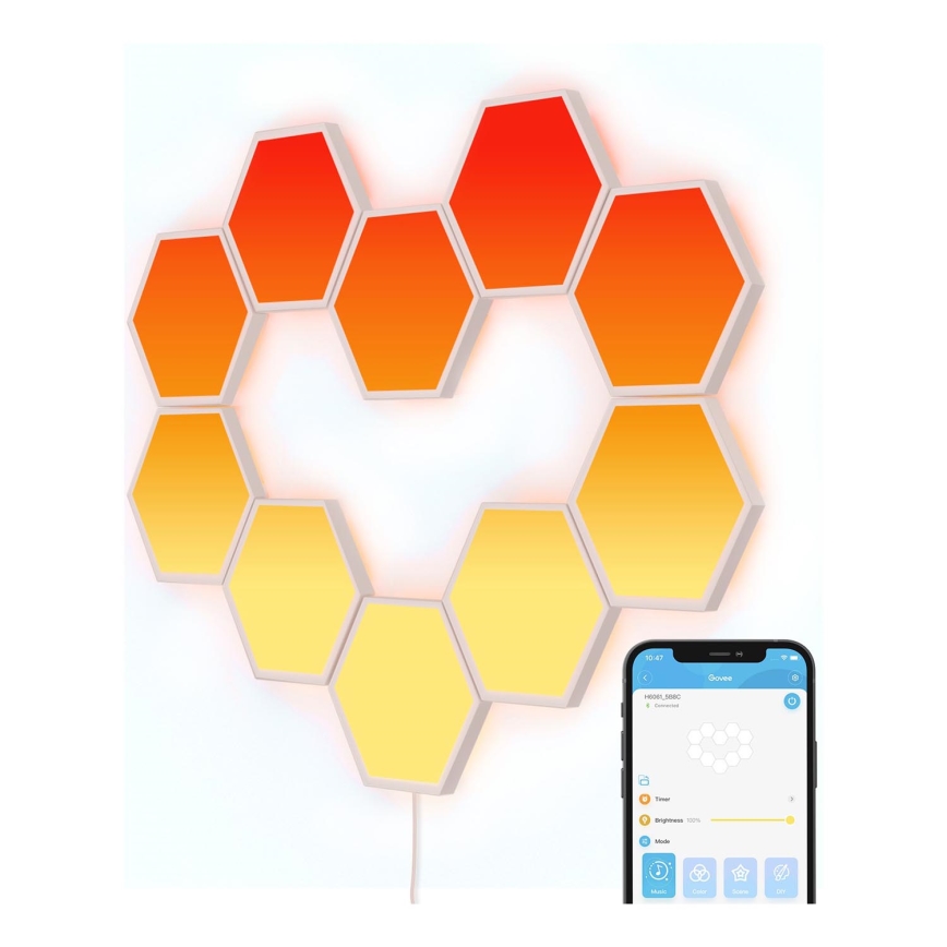 Govee - SET 10x LED RGB Dimbaar lichtpaneel LED/36W/230V Wi-Fi