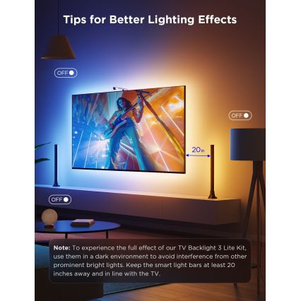 Govee - SET 2x Backlight TV 55-65" SMART LED achtergrondverlichting RGBICW Wi-Fi