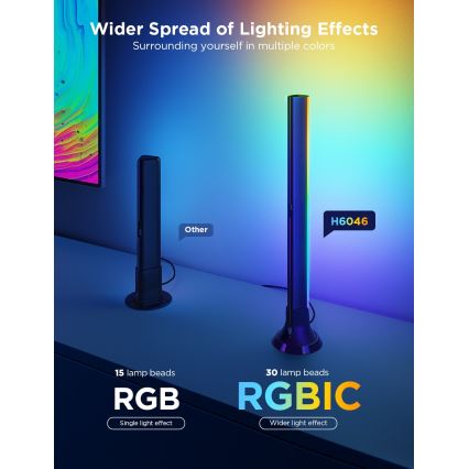 Govee - SET 2x Backlight TV 55-65" SMART LED achtergrondverlichting RGBICW Wi-Fi