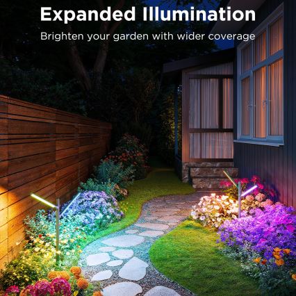 Govee - SET 2x LED RGBICWW Dimbaar buitenshuis lamp LED/18W/230V IP66 2700-6500K Wi-Fi