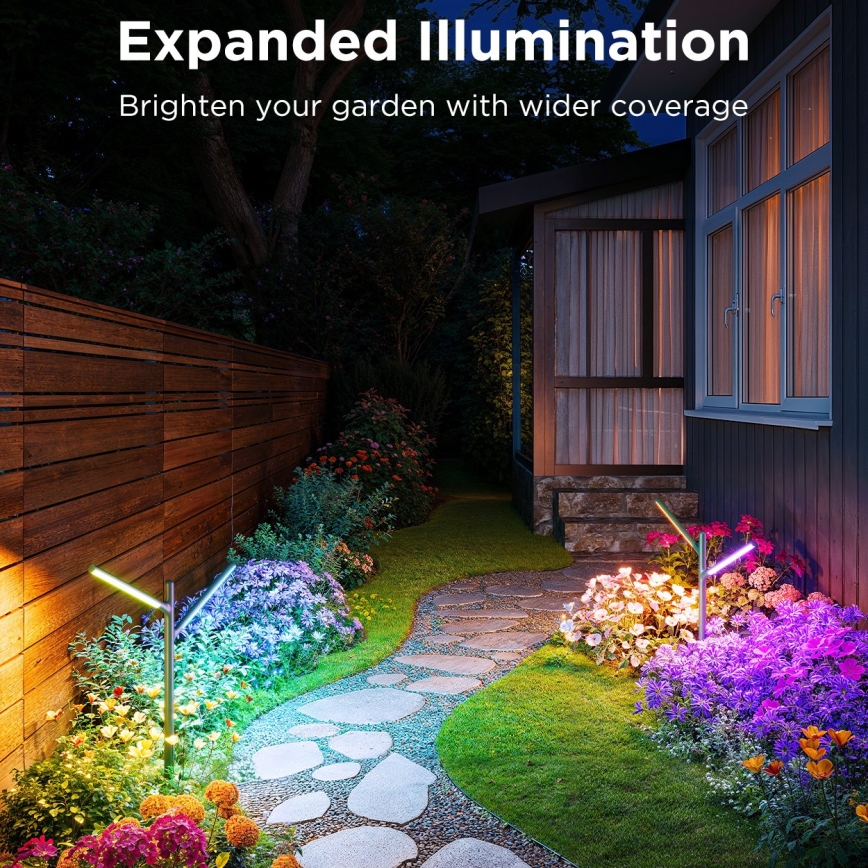 Govee - SET 2x LED RGBICWW Dimbaar buitenshuis lamp LED/18W/230V IP66 2700-6500K Wi-Fi
