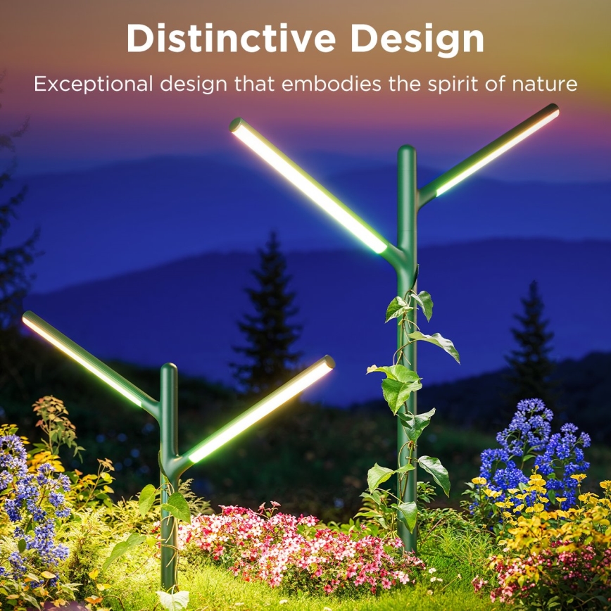 Govee - SET 2x LED RGBICWW Dimbaar buitenshuis lamp LED/18W/230V IP66 2700-6500K Wi-Fi