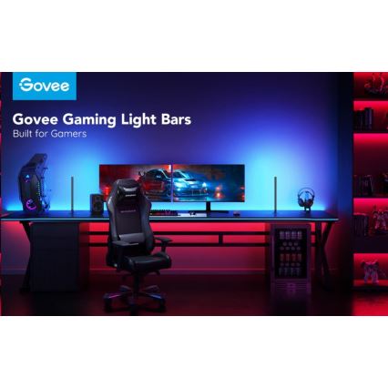 Govee - set 2x Smart Gaming Wi-Fi LED RGBIC panelen + Smart Dual zwart + afstandsbediening
