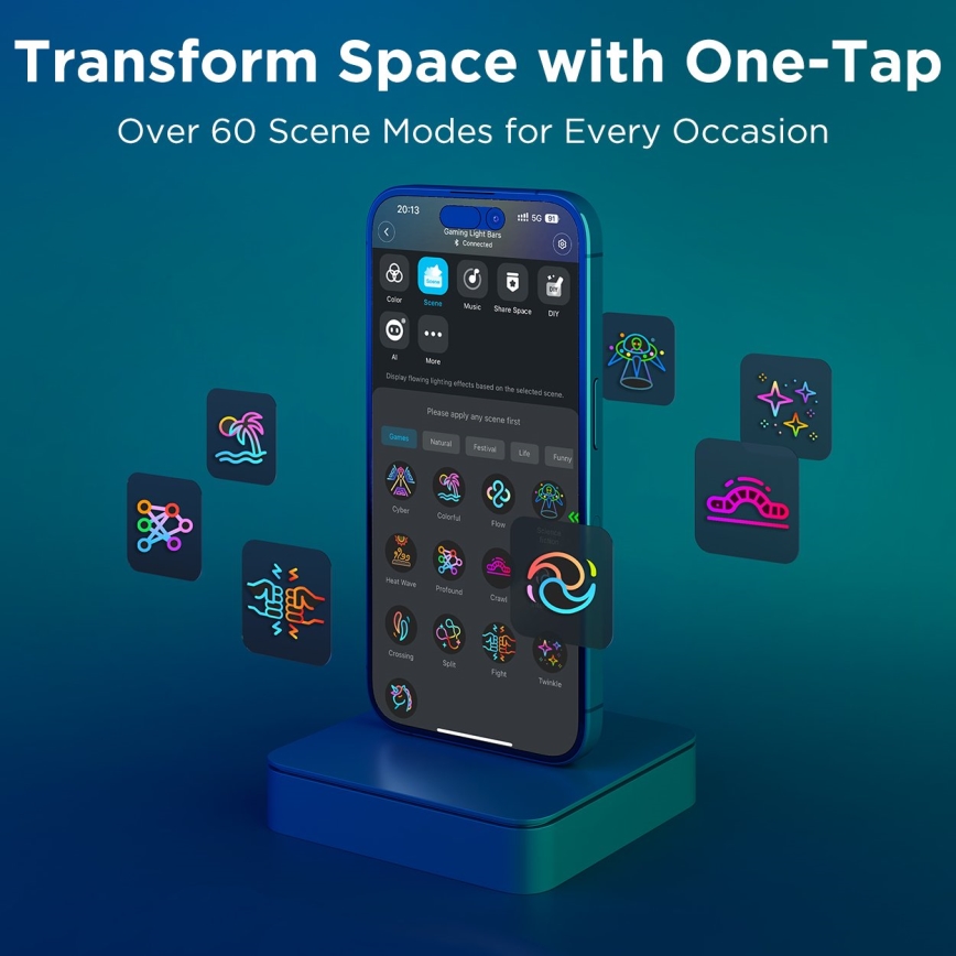 Govee - Smart RGBIC Gaming Pro lichtpanelen, compatibel met Matter en Wi‑Fi