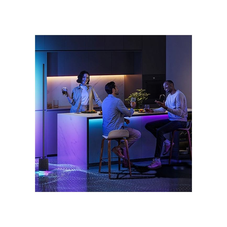 Govee - Dimbare LED Staande lamp met een luidspreker Pro RGBICWW 2200-6500K Wi-Fi + afstandsbediening