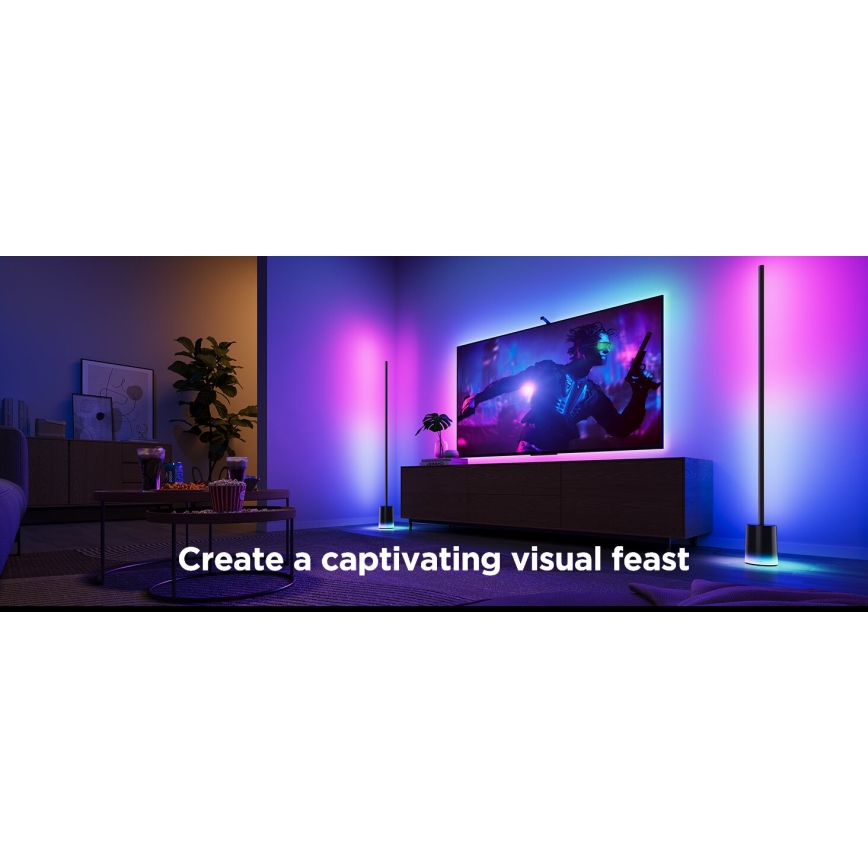 Govee - Dimbare LED Staande lamp Smart MATTER LED RGBICWW 2200-6500K Wi-Fi + afstandsbediening