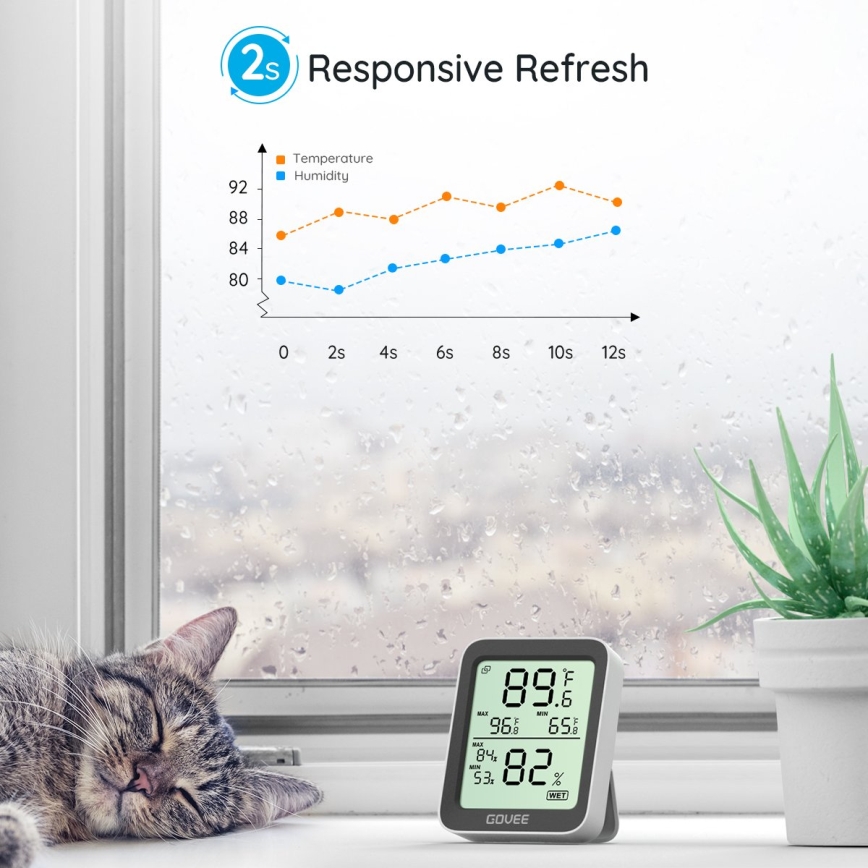 Govee - Thermometer en hygrometer met display 2xAAA